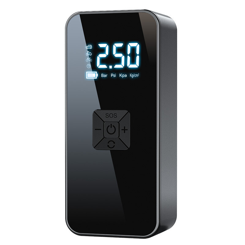 Акумулаторна въздушна помпа за помпане на гуми Преносим компресор Цифров безжичен автомобил за помпане на гуми за велосипедни топки