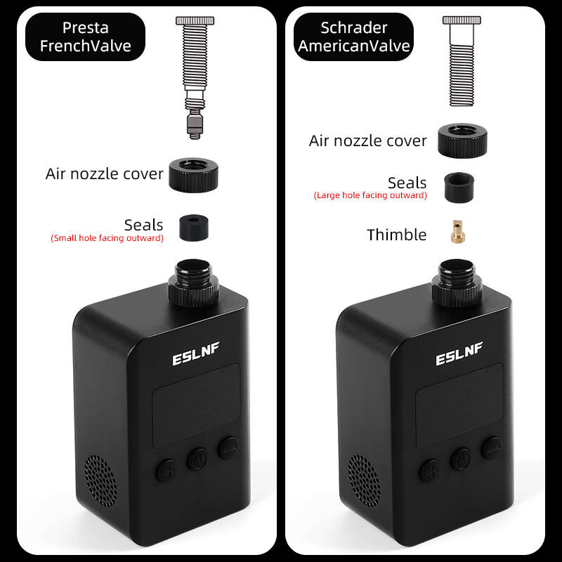 ESLNF velosipēda sūknis pārnēsājams mini elektrisks gaisa sūknis 150PSI riepu piepūšanas mašīnas motocikla motocikla velosipēda sūknis ar LCD displeju