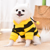 Rudens un ziemas jauns suņu džemperis Little Bee Saģērbt Helovīnu silts un moderns mazs suns un kaķis