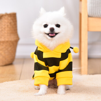 Есен и зима Нов суичър за кучета Little Bee Dress up Хелоуин Топло и модерно малко куче и котка