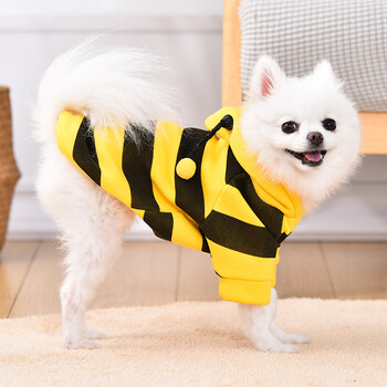 Есен и зима Нов суичър за кучета Little Bee Dress up Хелоуин Топло и модерно малко куче и котка