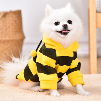 Есен и зима Нов суичър за кучета Little Bee Dress up Хелоуин Топло и модерно малко куче и котка