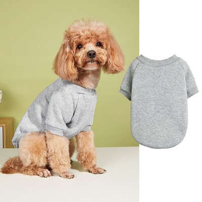 W28 Nova jesenska i zimska odjeća za kućne ljubimce, više opcija, elegantne jednobojne tople majice s kapuljačom za Chihuahua, Schnaucer, Bichon