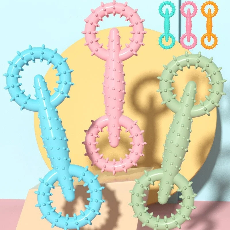 Košļājamā rotaļlieta sunim, velkamajam gredzenam, kucēna košļājamā rotaļlieta Neiznīcināma mājdzīvnieku vilkšanas rotaļlieta Interaktīva kucēna košļājamā rotaļlieta garlaicības mazināšanai zobu tīrīšanai