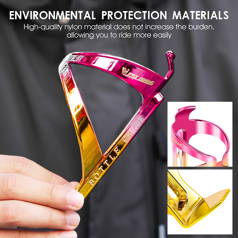 WEST BIKING Īpaši viegls ūdens pudeļu būris Krāsains PC MTB šosejas velosipēda pudeļu turētājs Riteņbraukšanas piederumi Velosipēdu pudeļu būris