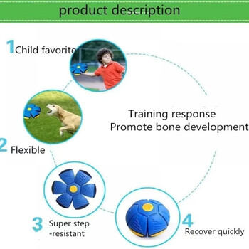 Играчки за кучета Забавна играчка за домашни любимци Летяща чиния Външна играчка за обучение на кучета Pelota Perro Кучета Accessoires Hot Interactive Flying Saucer Ball