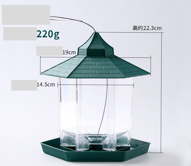 Lindude välilindude söötja rõdu õue õues rippuv automaatsöötja vihmakindel toidukast segalind