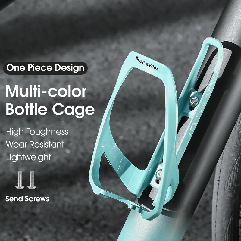 WEST BIKING Многоцветна скоба за бутилка за вода за велосипеди Лека, устойчива на износване MTB пътна велосипедна клетка за бутилка Аксесоари за велосипеди