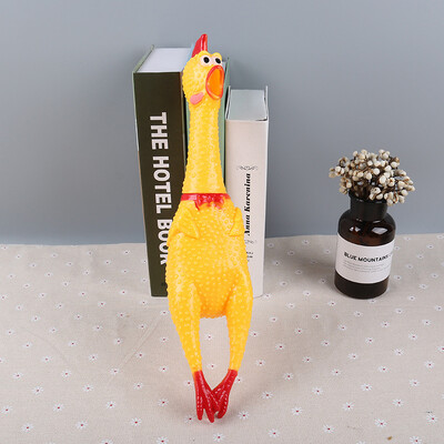 16 cm 29 cm 35 cm Novi kućni ljubimci Igračke za skvičanje pasa Vrišti piletina Zvuk stiskanja Pas igračka za žvakanje Izdržljiva smiješna žuta gumena piletina