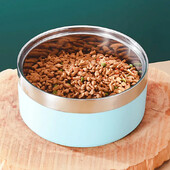 Купа за кучешка храна Купа за кучета от неръждаема стомана Двуслойни купички за вода за хранене на кучета Неплъзгащи се купички за пиене на котки Хранилка Стоки за домашни любимци