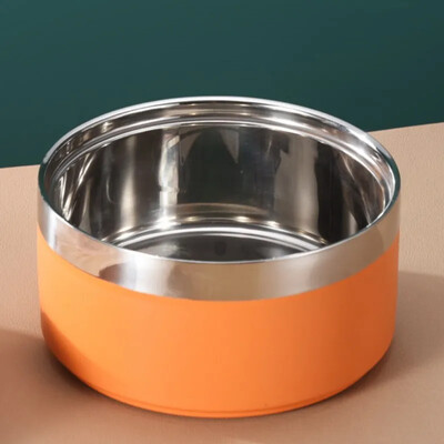 Купа за кучешка храна Купа за кучета от неръждаема стомана Двуслойни купички за вода за хранене на кучета Неплъзгащи се купички за пиене на котки Хранилка Стоки за домашни любимци
