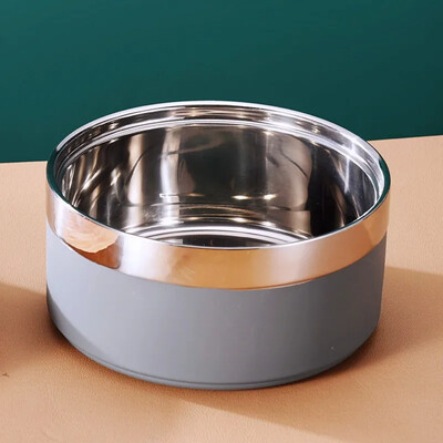 Купа за кучешка храна Купа за кучета от неръждаема стомана Двуслойни купички за вода за хранене на кучета Неплъзгащи се купички за пиене на котки Хранилка Стоки за домашни любимци