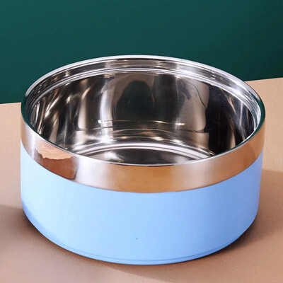 Купа за кучешка храна Купа за кучета от неръждаема стомана Двуслойни купички за вода за хранене на кучета Неплъзгащи се купички за пиене на котки Хранилка Стоки за домашни любимци