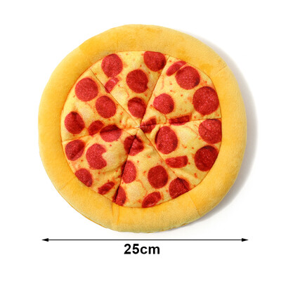 Плюшена играчка за куче Donut Pizza Shape Pet Squeaky Toys for Small Large Dogs Cleaning Teeth Puppy Chew Sound Toy Зоотовары