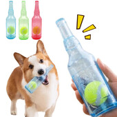 Играчка за дъвчене за домашни любимци Устойчива на звук от ухапване моларна плаваща гумена TPR бутилка за тенис, топка за бутилка за домашни любимци Аксесоари за играчки