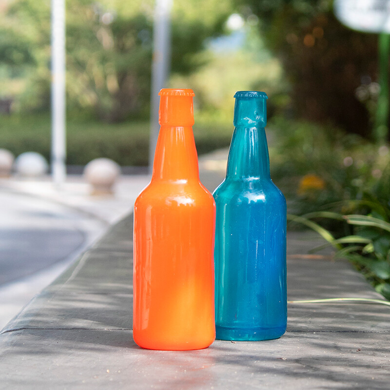 Suņu molāra rotaļlieta Interaktīva silikona pudele Suņu rotaļlieta Pret sakodieniem Zobu tīrīšana Pārtikas noplūdes Puzle Košļājamā Suņa Košļājamā Rotaļlieta