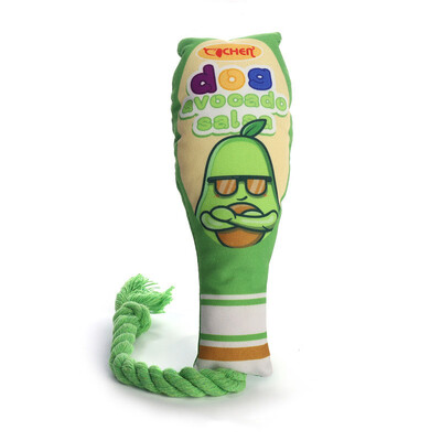 Suņu rotaļlieta, kas ir izturīga un rada skaņas, imitēta ievārījuma pudele, kokvilnas un lina mezglota virve, izglītojoša rotaļlieta mājdzīvniekam