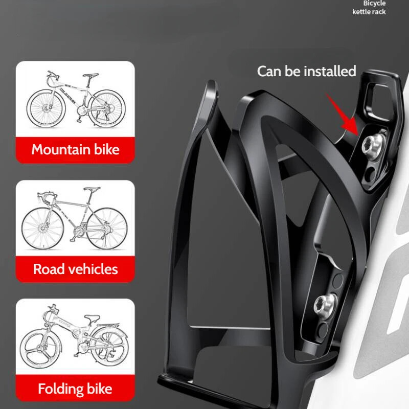 Velosipēda atbalsta pudeļu turētājs MTB bagāžnieka riteņbraukšanas piederumi Velosipēda ūdens pudeļu turētājs Krāsains viegls tējkannas korpusa kronšteins