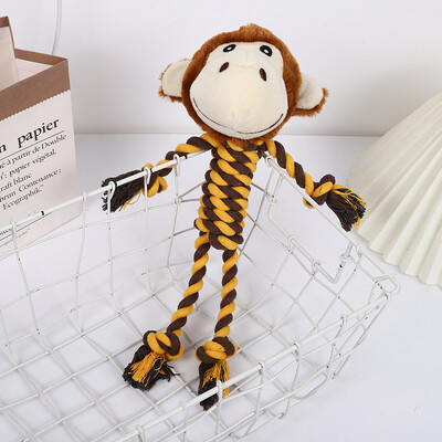 Bavlnené lano pre psov, žuvacie hračky v tvare zvieraťa, odolné proti uhryznutiu, prerezávacie hryzátka, dobrý spoločník pre psov