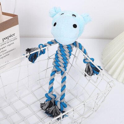 Bavlnené lano pre psov, žuvacie hračky v tvare zvieraťa, odolné proti uhryznutiu, prerezávacie hryzátka, dobrý spoločník pre psov