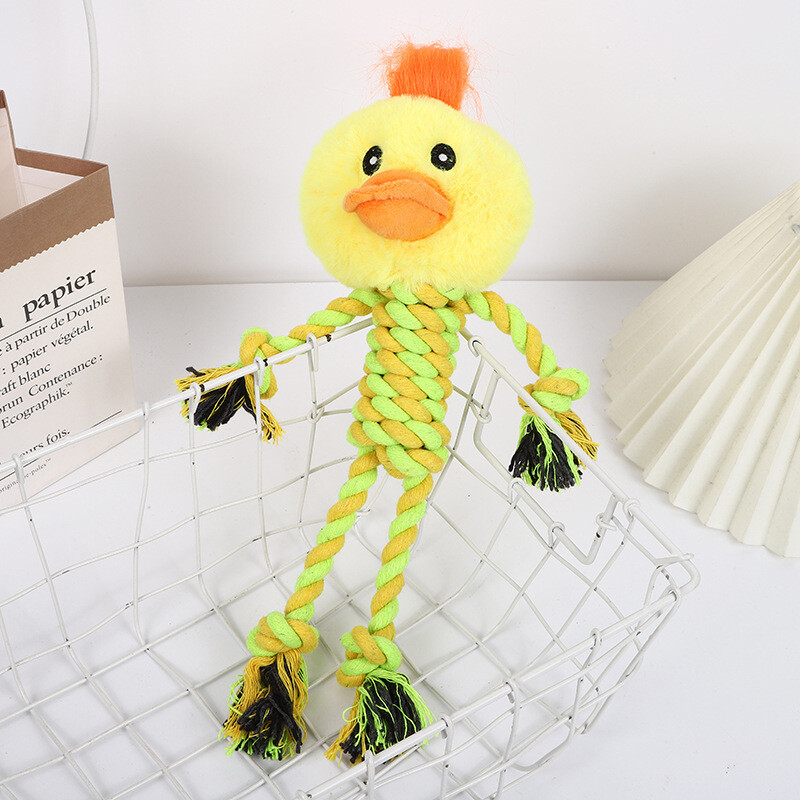 Bavlnené lano pre psov, žuvacie hračky v tvare zvieraťa, odolné proti uhryznutiu, prerezávacie hryzátka, dobrý spoločník pre psov