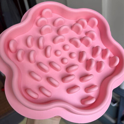 Silikona laizīšanas paliktnis kaķu un suņu lēnai barībai, neslīdošs vietas paklājiņš mājdzīvnieku bļoda CW2219 Huan Le Yang Guang