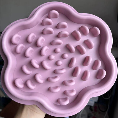 Silikona laizīšanas paliktnis kaķu un suņu lēnai barībai, neslīdošs vietas paklājiņš mājdzīvnieku bļoda CW2219 Huan Le Yang Guang