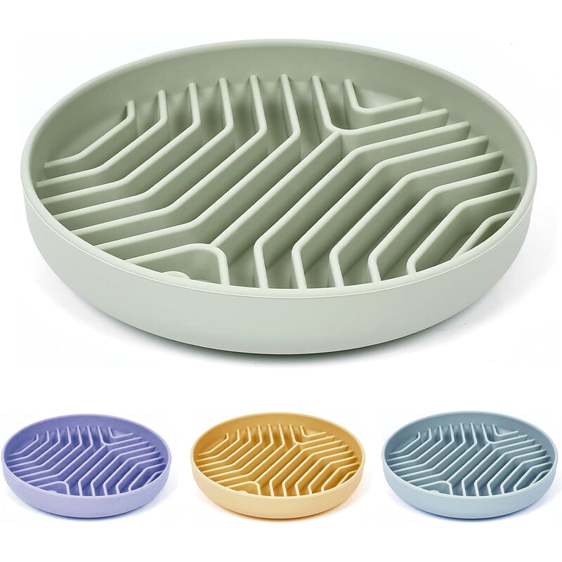 Zdjela za sporu hranu Protuklizna Zdjela za hranu protiv gušenja Silikonska zdjela za hranu Kupka za štene Ometano lizanje Tanjur Pribor za jelo Pribor za kućne ljubimce