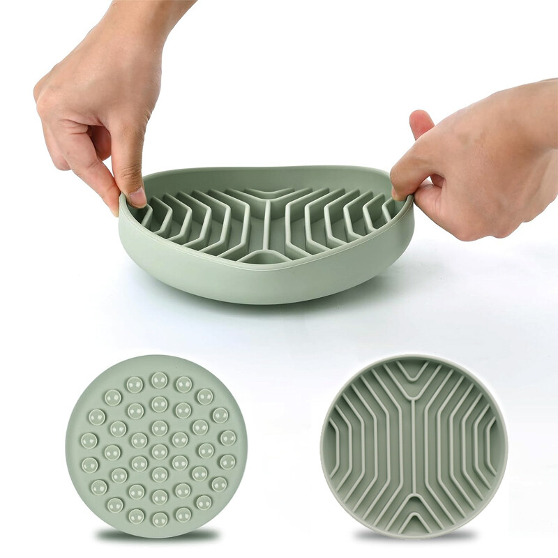 Zdjela za sporu hranu Protuklizna Zdjela za hranu protiv gušenja Silikonska zdjela za hranu Kupka za štene Ometano lizanje Tanjur Pribor za jelo Pribor za kućne ljubimce