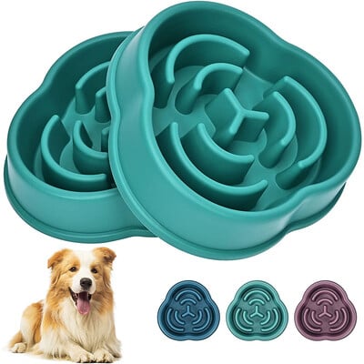 Dog Puppy Slow Feeder Bowl Non Slip Puzzle Bowl Anti-Gulping Dog Slower Food Feeding Dishes Купа за домашни любимци за големи средни малки кучета