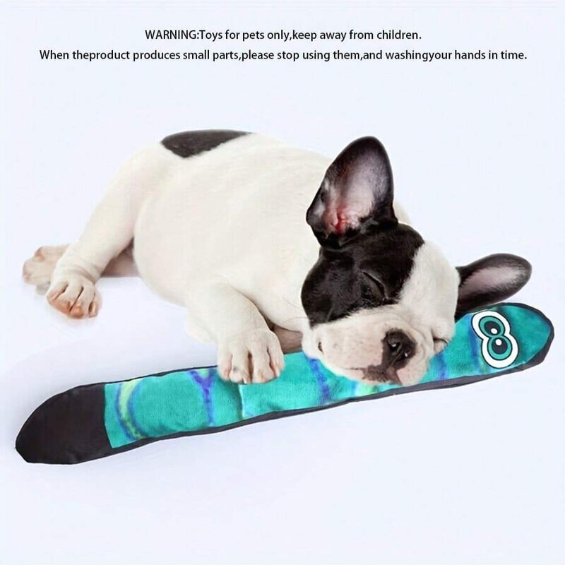 Durablez Tough plīša pīkstoša suņu rotaļlieta čūska ar garām acīm