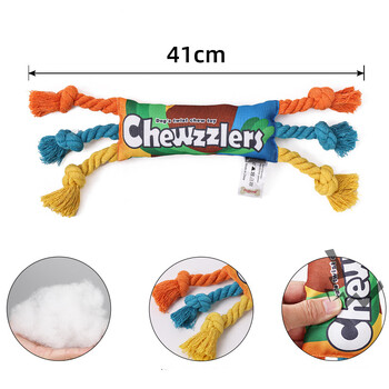 Puppy Dogs Toys Puppy colorful Cotton Chew Rope Knot Toy Издръжливи плетени играчки за кучета Dog Cleaning Teeths Braided Bone Rope