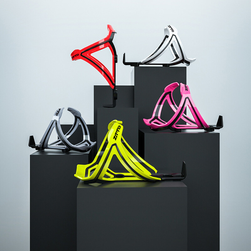 ZTTO MTB šosejas velosipēda pudeļu būris ūdens pudeles turētāja ligzda Divu toņu īpaši vieglas plastmasas pelēkas rozā velosipēda daļa