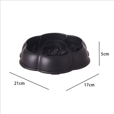 Ziedlapiņas Lēnās barības bļoda suņiem pret aizrīšanās lolojumdzīvnieku lēnā barība Pet Bowl pretslīdēšanas un trieciena suņu bļoda kaķu barības bļoda