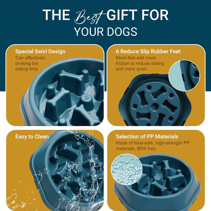 Zdjela za sporu hranjenje pasa Zdjela protiv proždrljivosti hrane za pse Hranilice za pse koji sporo jedu Zdrava prehrana Hranjenje kućnih ljubimaca Pribor za napajanje