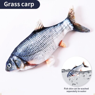 Kaķu suņu rotaļlieta Zivs USB uzlāde Elektriskā disketes simulācija Zivju interaktīva apmācība Zobu slīpēšana Mājdzīvnieku košļājamās rotaļlietas