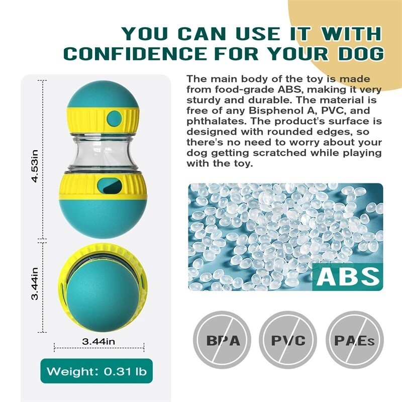 Играчка за кучета Чаша Пропускаща топка за храна Елиптична писта Подвижна топка Бавно хранене Предпазва стомаха Увеличава интелигентността Стоки за домашни любимци