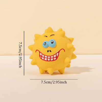 Jauka, čīkstoša mājdzīvnieku suņa interaktīva košļājamā rotaļlieta kucēna kodumiem izturīga, ērkšķu zobu tīrīšanas rotaļlieta, košļājamā rotaļlieta suņiem, piederumi