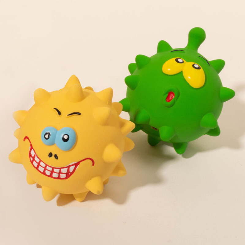 Jauka, čīkstoša mājdzīvnieku suņa interaktīva košļājamā rotaļlieta kucēna kodumiem izturīga, ērkšķu zobu tīrīšanas rotaļlieta, košļājamā rotaļlieta suņiem, piederumi