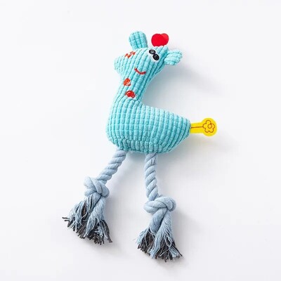 1 gabals suņa mājdzīvnieka kokvilnas virves plīša skaņas rotaļlieta, divi flaneļa briežu veidi