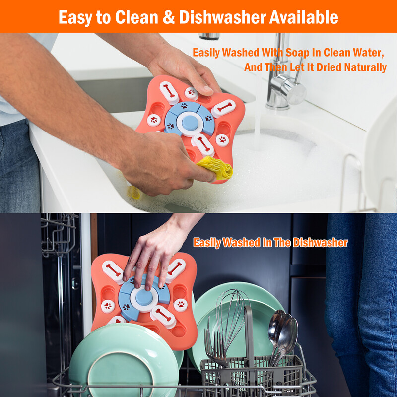 Suņu mīklu rotaļlietas IQ apmācībai un garīgai bagātināšanai, Interaktīvas suņu rotaļlietas lieliem vidēji maziem suņiem, Suņu gardumu puzles dozators