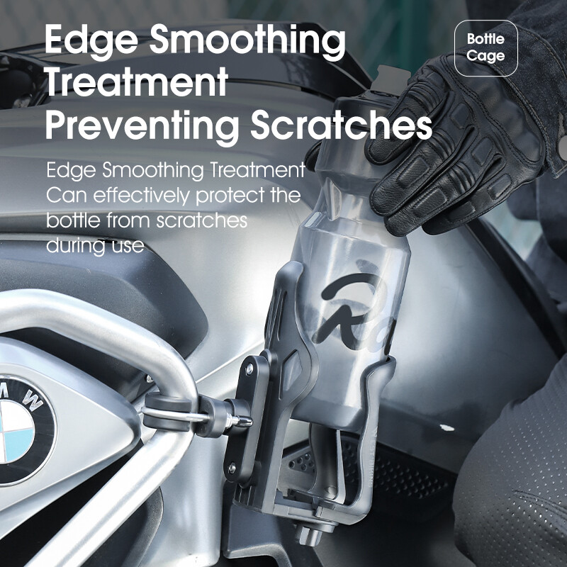 WEST BIKING Motocikla ūdens pudeles turētājs Velosipēda triecienizturīgs stabils krūzes turētājs Regulējams E-velosipēda tējkannas turētājs Velosipēdu daļas