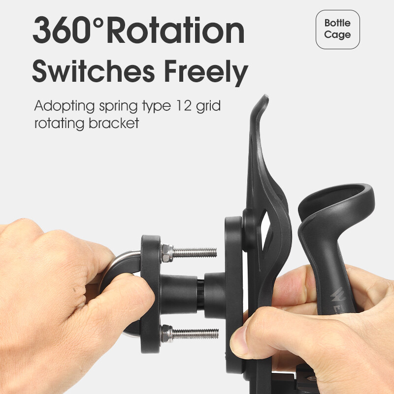 WEST BIKING Motocikla ūdens pudeles turētājs Velosipēda triecienizturīgs stabils krūzes turētājs Regulējams E-velosipēda tējkannas turētājs Velosipēdu daļas