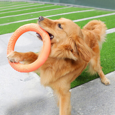 1 бр. Оранжеви играчки за кучета Pet Flying Disk Training Ring Puller EVA Interactive Training Ring Puller Resistant for Dogs