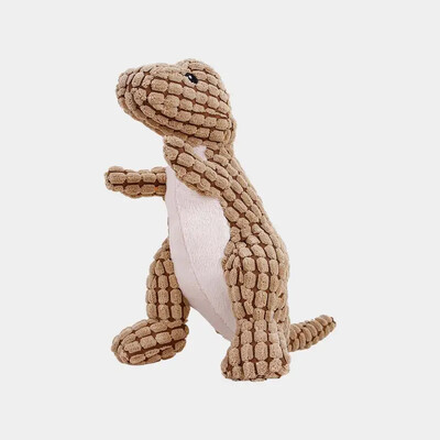 1 gab. Dinozauru dizaina mājdzīvnieku slīpēšanas zobi čīkst plīša rotaļlieta Izturīga košļājamā rotaļlieta suņu interaktīvai piegādei