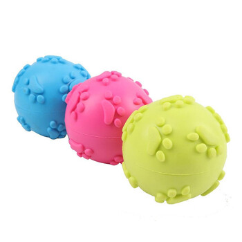 Dog Chew Squeaky Toy Ball Squeaker Chew Ball Toy Latex Instructible Outdoor Squeak Играчки за кучета за малки, средни и големи породи