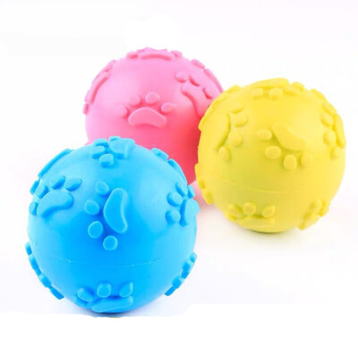 Dog Chew Squeaky Toy Ball Squeaker Chew Ball Toy Latex Instructible Outdoor Squeak Играчки за кучета за малки, средни и големи породи