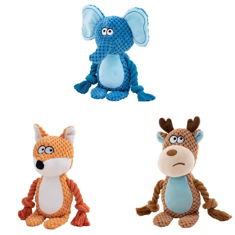 Plnená surová plyšová interaktívna hračka pre malého psa, nezničiteľná hrýzť odolná zvuková hrkálka pre šteniatka, pískajúce psy, pre domáce zvieratá