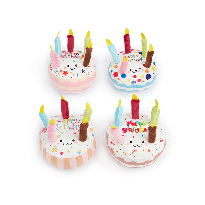 1 gab. Interaktīva mājdzīvnieka dzimšanas dienas kūkas rotaļlieta ar košļāšanas un čīkstēšanas funkcijām jautrai apmācībai un zobu tīrīšanai