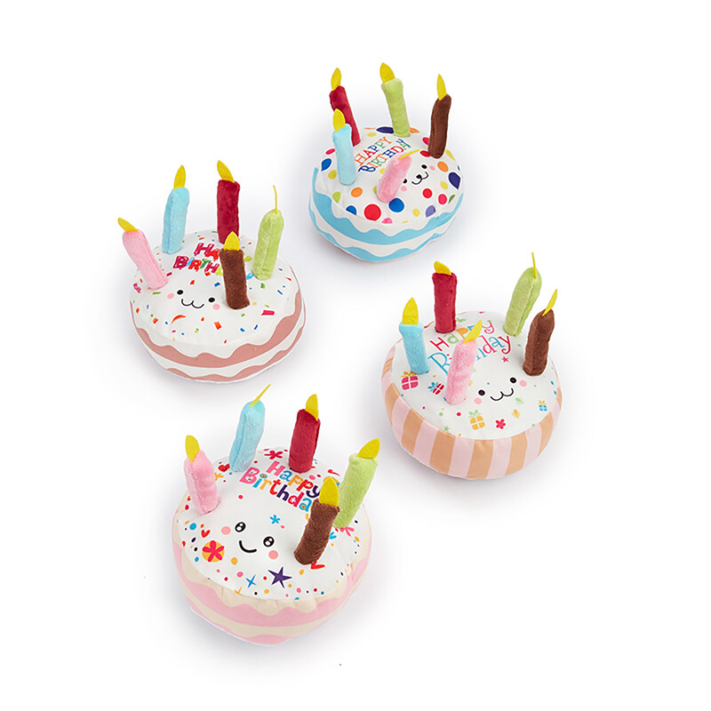 1 gab. Interaktīva mājdzīvnieka dzimšanas dienas kūkas rotaļlieta ar košļāšanas un čīkstēšanas funkcijām jautrai apmācībai un zobu tīrīšanai